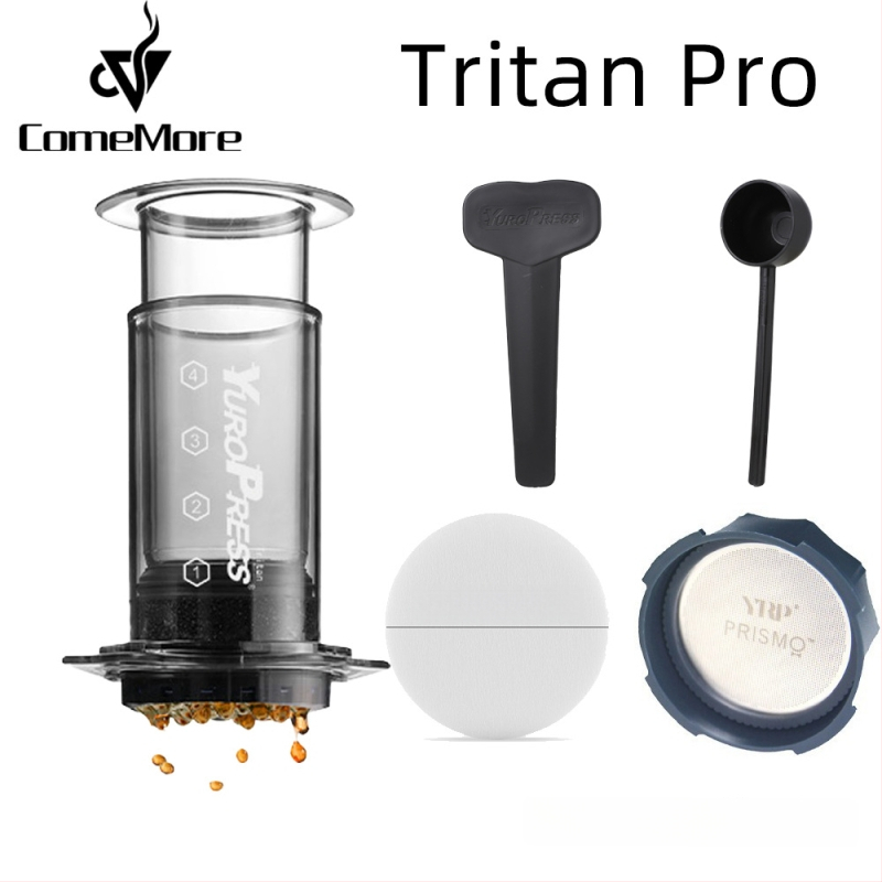 ComeMore Χειροκίνητη Καφετιέρα με Tritan σώμα, πίεση-ενισχυμένη, φορητή για εξωτερική παρασκευή