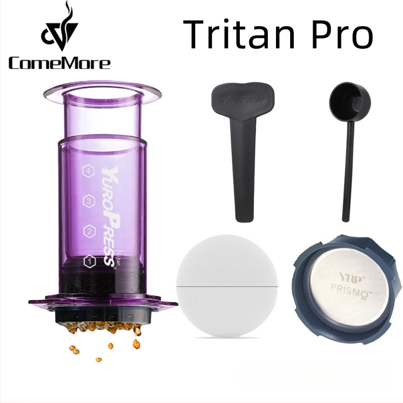 ComeMore Χειροκίνητη Καφετιέρα με Tritan σώμα, πίεση-ενισχυμένη, φορητή για εξωτερική παρασκευή