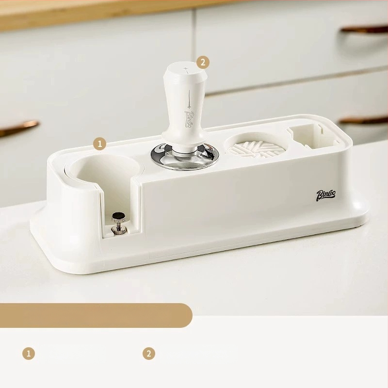 Σετ βάσης καφέ για πορταφίλτρς 51/58 mm — ελαστική παγκόσμια βάση με εξάρτημα συμπίεσης, πλαστική κατασκευή