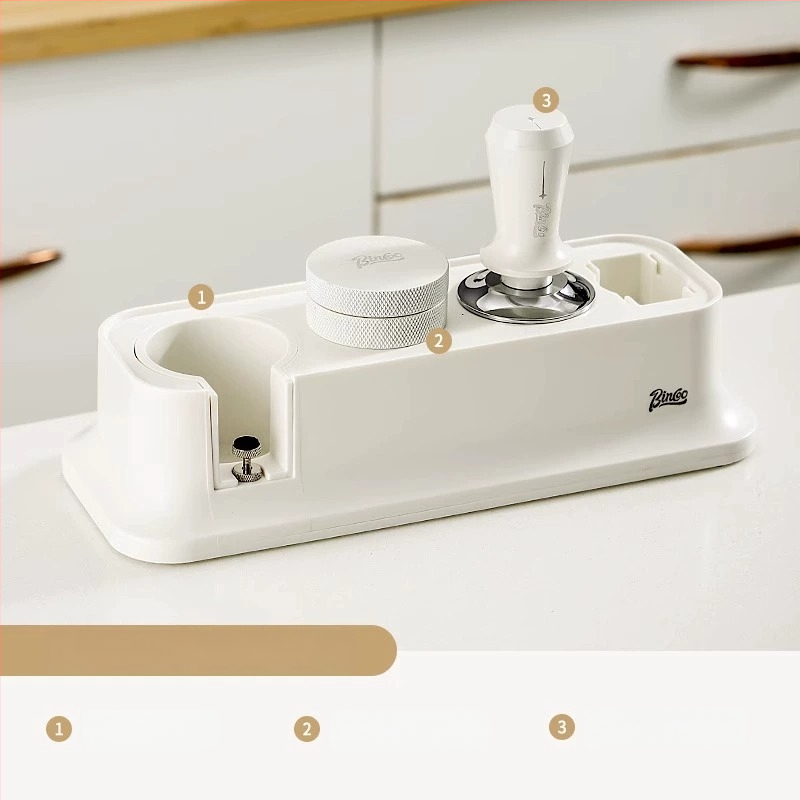 Σετ βάσης καφέ για πορταφίλτρς 51/58 mm — ελαστική παγκόσμια βάση με εξάρτημα συμπίεσης, πλαστική κατασκευή