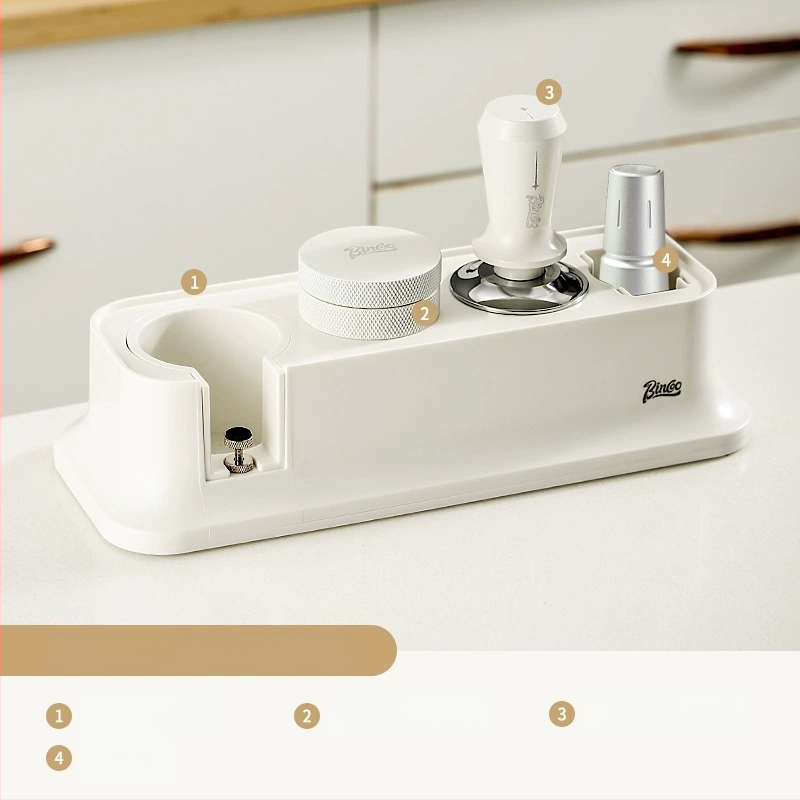 Σετ βάσης καφέ για πορταφίλτρς 51/58 mm — ελαστική παγκόσμια βάση με εξάρτημα συμπίεσης, πλαστική κατασκευή