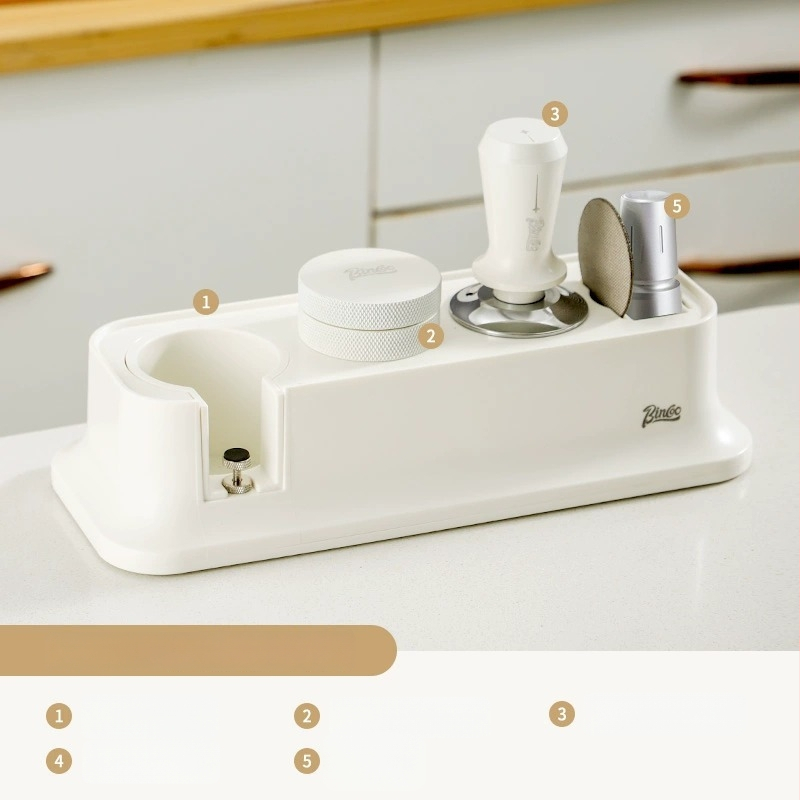 Σετ βάσης καφέ για πορταφίλτρς 51/58 mm — ελαστική παγκόσμια βάση με εξάρτημα συμπίεσης, πλαστική κατασκευή