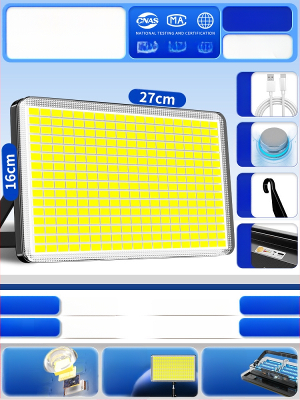 Lampă de camping LED, reîncărcabilă, 3.6V, 5W, întrerupător cu buton