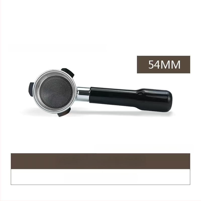 Λαβή πορτοφίλτερ χωρίς κάτω για κεφαλή E61, ανοξείδωτο ατσάλι με ξύλινο κράτημα, συμβατή με Delong, Platinum Rich και Aibao