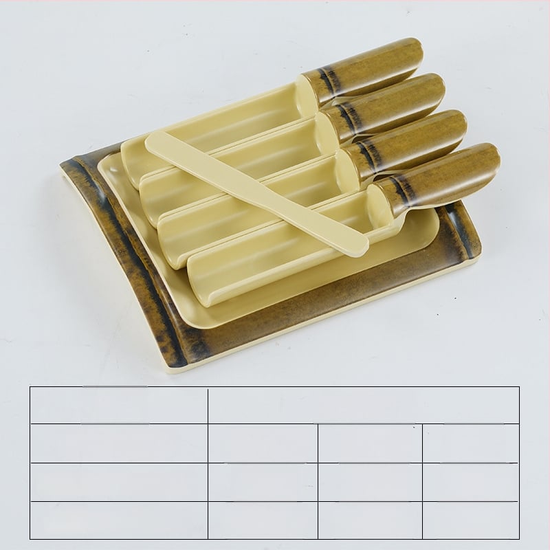 Μελαμινικός εργαλείος σχηματισμού κεφτέδων γαρίδας και ψαριού με σχεδιασμό μπαμπού σωλήνα, μη συμβατό με μικροκύματα