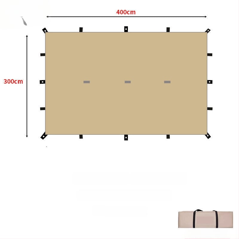 19-pontos piramisszerű kemping árnyékoló sátor (Xin ao, kód 0516, anyag: pamut, vízállóság: 3000–6000 mm, forma: négyzetes)