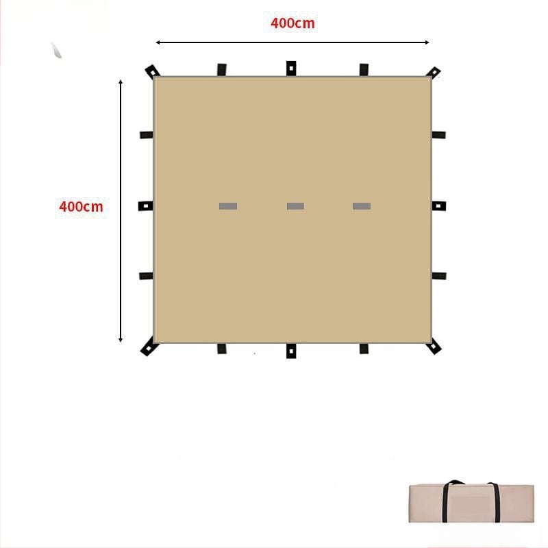 19-pontos piramisszerű kemping árnyékoló sátor (Xin ao, kód 0516, anyag: pamut, vízállóság: 3000–6000 mm, forma: négyzetes)