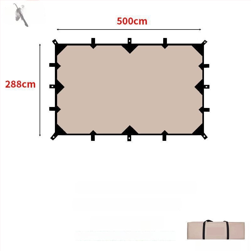 19-pontos piramisszerű kemping árnyékoló sátor (Xin ao, kód 0516, anyag: pamut, vízállóság: 3000–6000 mm, forma: négyzetes)
