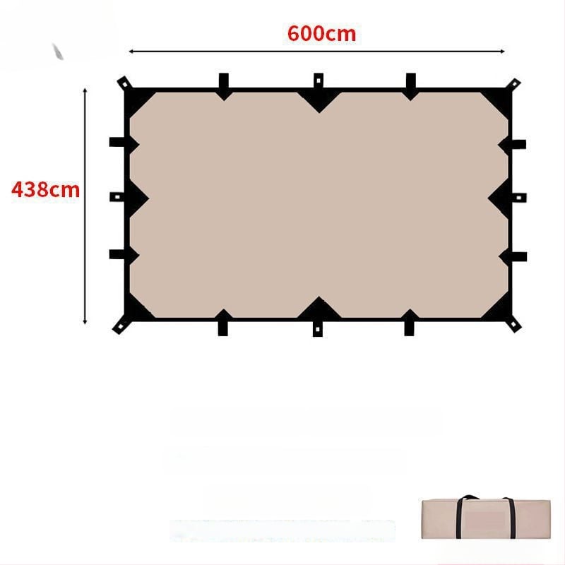19-pontos piramisszerű kemping árnyékoló sátor (Xin ao, kód 0516, anyag: pamut, vízállóság: 3000–6000 mm, forma: négyzetes)