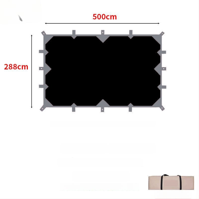 19-pontos piramisszerű kemping árnyékoló sátor (Xin ao, kód 0516, anyag: pamut, vízállóság: 3000–6000 mm, forma: négyzetes)