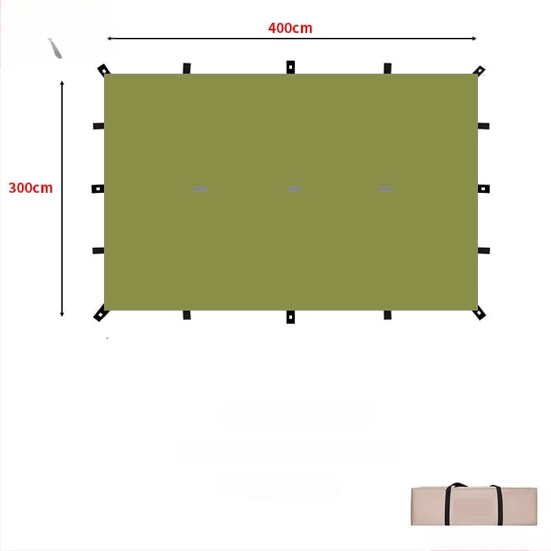 19-pontos piramisszerű kemping árnyékoló sátor (Xin ao, kód 0516, anyag: pamut, vízállóság: 3000–6000 mm, forma: négyzetes)