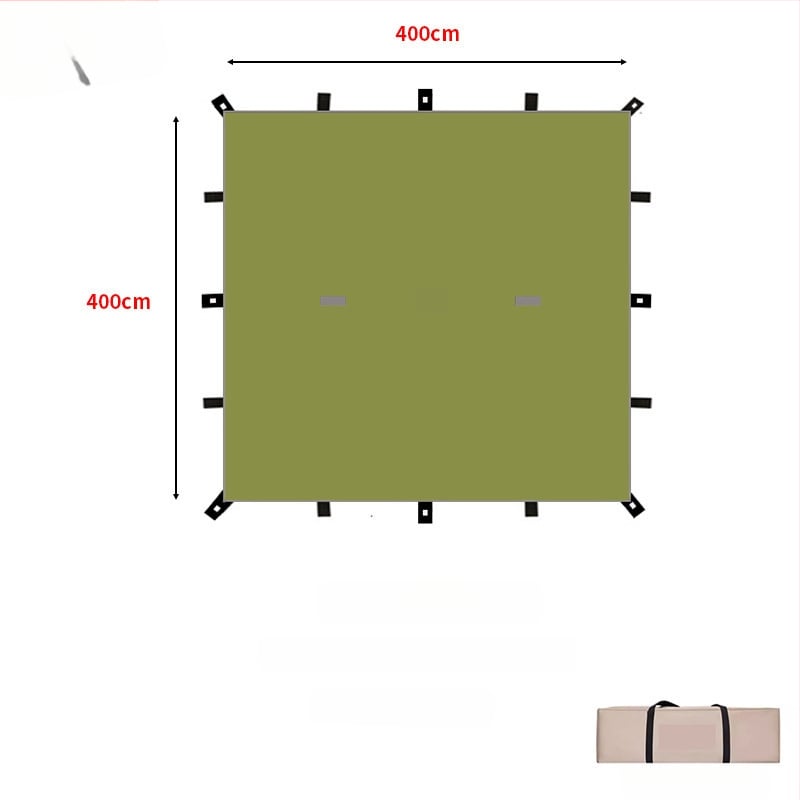 19-pontos piramisszerű kemping árnyékoló sátor (Xin ao, kód 0516, anyag: pamut, vízállóság: 3000–6000 mm, forma: négyzetes)