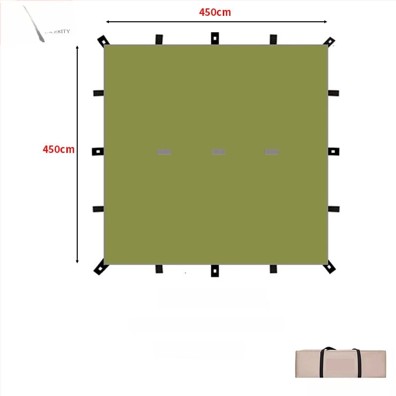 19-pontos piramisszerű kemping árnyékoló sátor (Xin ao, kód 0516, anyag: pamut, vízállóság: 3000–6000 mm, forma: négyzetes)