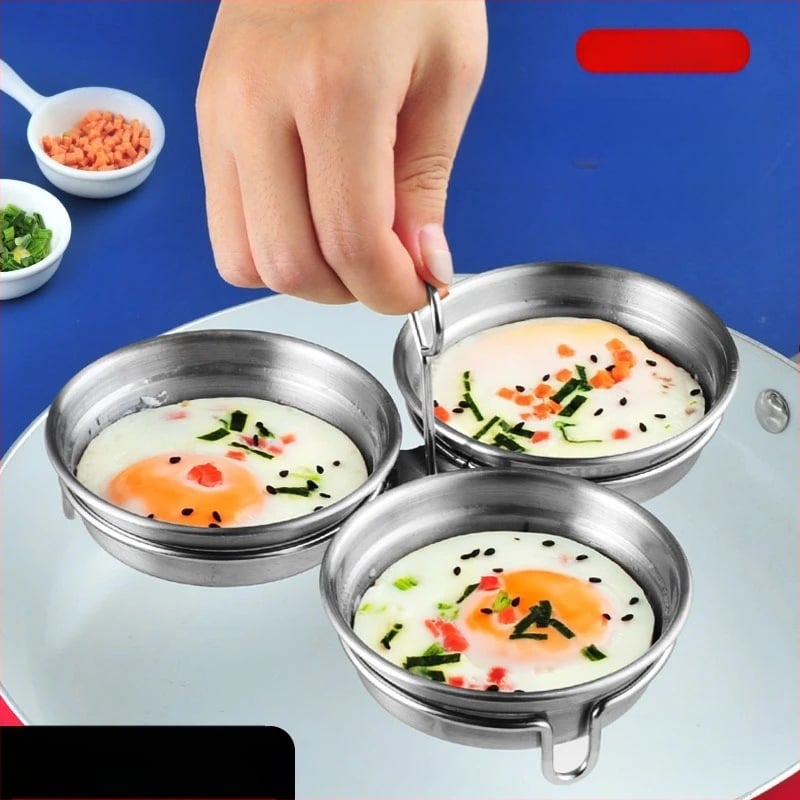 Φόρμα για ατμισμένα αυγά από ανοξείδωτο ατσάλι, σχήματος καρδιάς σε στρογγυλό σχέδιο, εργαλείο μαγειρέματος για βρεφικό φαγητό