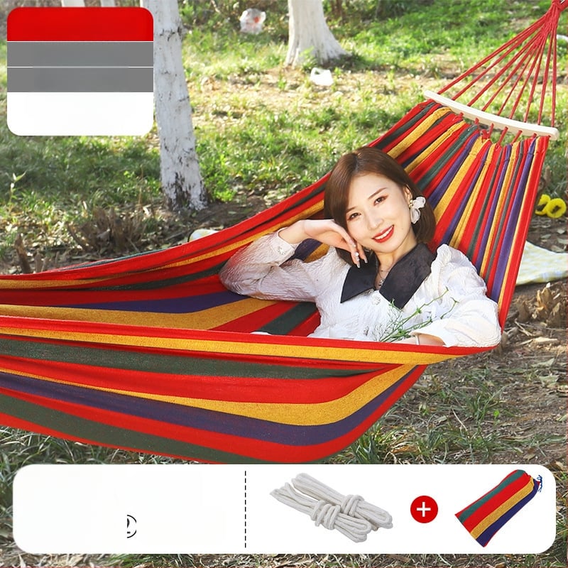 Kültéri vászon-hamakus hintaszék, megerősített kivitel, teherbírás 300 kg, tömeg 1,5 kg, kempingezéshez