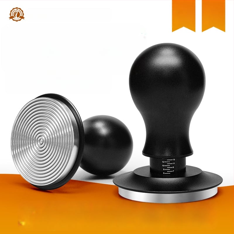 Πρέσα καφέ σε σκόνη, σταθερή πίεση 30 lb, σφυρί από ανοξείδωτο χάλυβα με βίδωμα, βάση ισορροπίας, σώμα από κράμα αλουμινίου + ανοξείδωτο χάλυβα