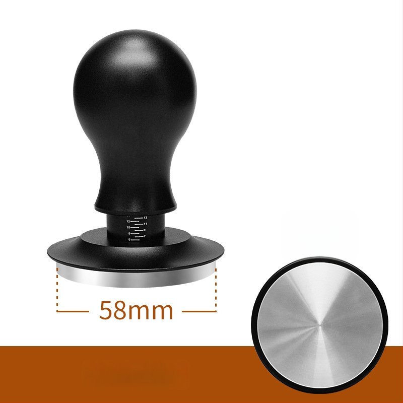 Πρέσα καφέ σε σκόνη, σταθερή πίεση 30 lb, σφυρί από ανοξείδωτο χάλυβα με βίδωμα, βάση ισορροπίας, σώμα από κράμα αλουμινίου + ανοξείδωτο χάλυβα