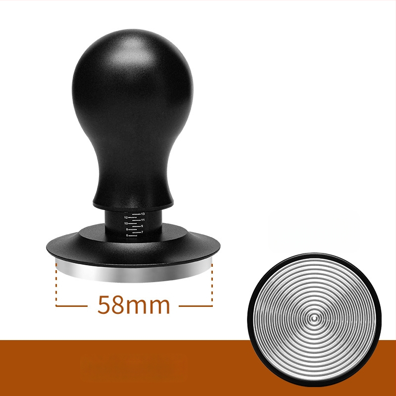 Πρέσα καφέ σε σκόνη, σταθερή πίεση 30 lb, σφυρί από ανοξείδωτο χάλυβα με βίδωμα, βάση ισορροπίας, σώμα από κράμα αλουμινίου + ανοξείδωτο χάλυβα