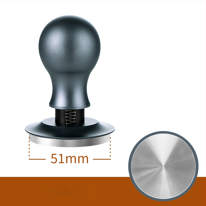 Πρέσα καφέ σε σκόνη, σταθερή πίεση 30 lb, σφυρί από ανοξείδωτο χάλυβα με βίδωμα, βάση ισορροπίας, σώμα από κράμα αλουμινίου + ανοξείδωτο χάλυβα