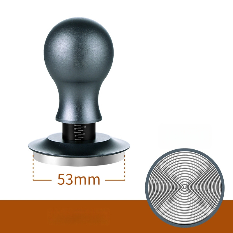 Πρέσα καφέ σε σκόνη, σταθερή πίεση 30 lb, σφυρί από ανοξείδωτο χάλυβα με βίδωμα, βάση ισορροπίας, σώμα από κράμα αλουμινίου + ανοξείδωτο χάλυβα