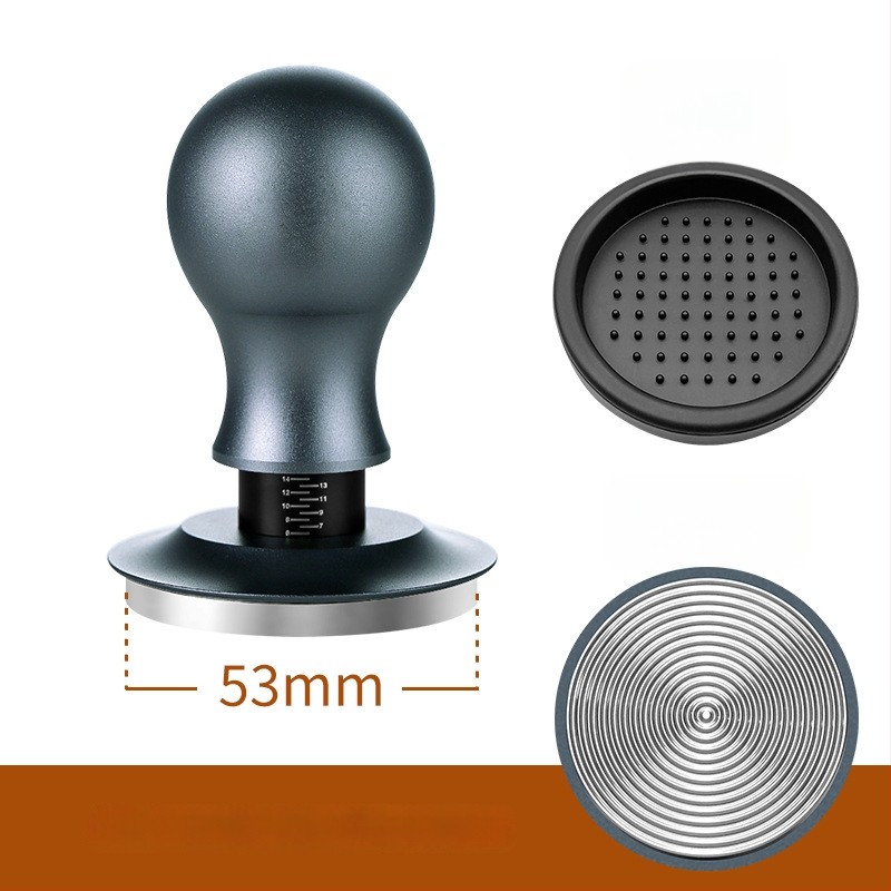 Πρέσα καφέ σε σκόνη, σταθερή πίεση 30 lb, σφυρί από ανοξείδωτο χάλυβα με βίδωμα, βάση ισορροπίας, σώμα από κράμα αλουμινίου + ανοξείδωτο χάλυβα