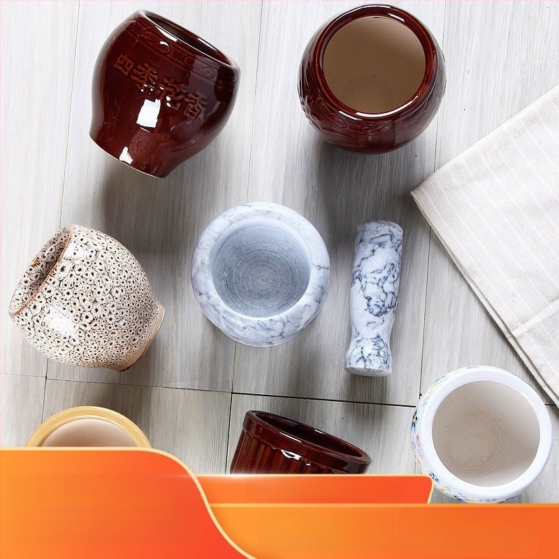 Κεραμικός μύλος για σκόρδο και γουδοχέρι – παραδοσιακό οικιακό σκεύος για πάστα σκόρδου, χειροκίνητο