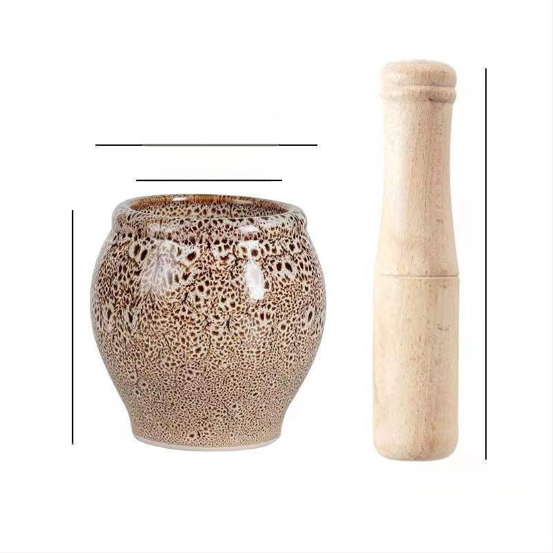 Κεραμικός μύλος για σκόρδο και γουδοχέρι – παραδοσιακό οικιακό σκεύος για πάστα σκόρδου, χειροκίνητο