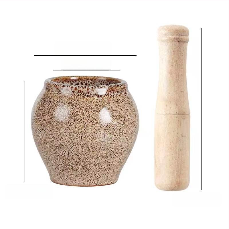 Κεραμικός μύλος για σκόρδο και γουδοχέρι – παραδοσιακό οικιακό σκεύος για πάστα σκόρδου, χειροκίνητο