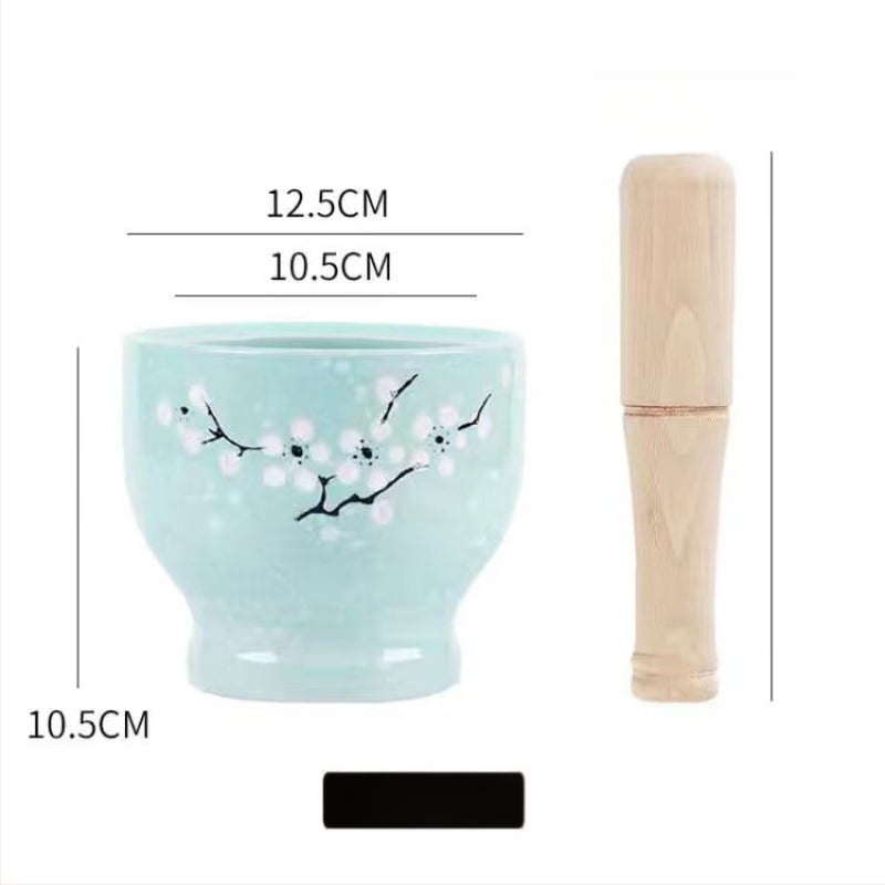 Κεραμικός μύλος για σκόρδο και γουδοχέρι – παραδοσιακό οικιακό σκεύος για πάστα σκόρδου, χειροκίνητο