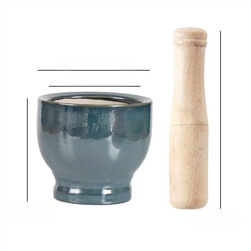 Κεραμικός μύλος για σκόρδο και γουδοχέρι – παραδοσιακό οικιακό σκεύος για πάστα σκόρδου, χειροκίνητο