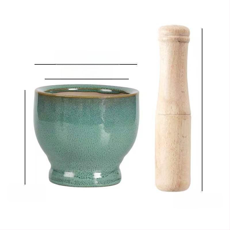 Κεραμικός μύλος για σκόρδο και γουδοχέρι – παραδοσιακό οικιακό σκεύος για πάστα σκόρδου, χειροκίνητο