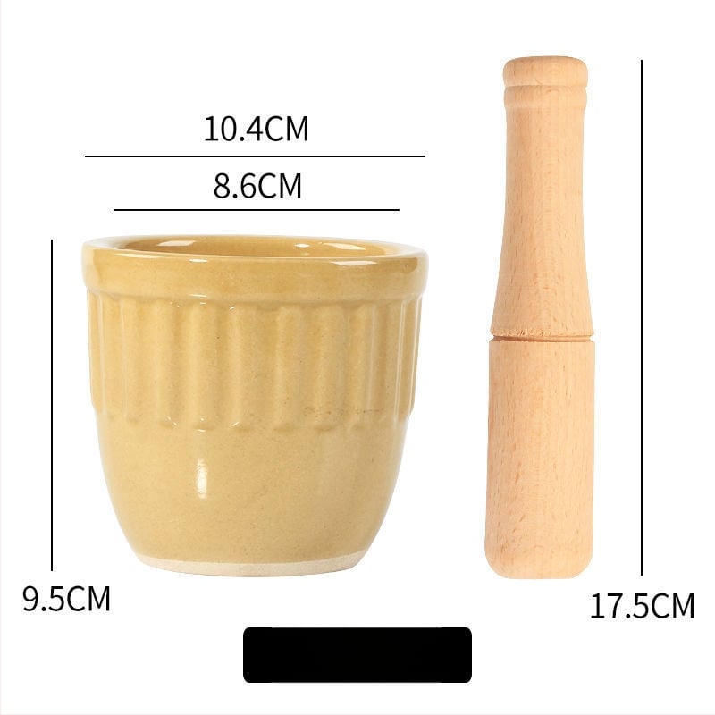 Κεραμικός μύλος για σκόρδο και γουδοχέρι – παραδοσιακό οικιακό σκεύος για πάστα σκόρδου, χειροκίνητο
