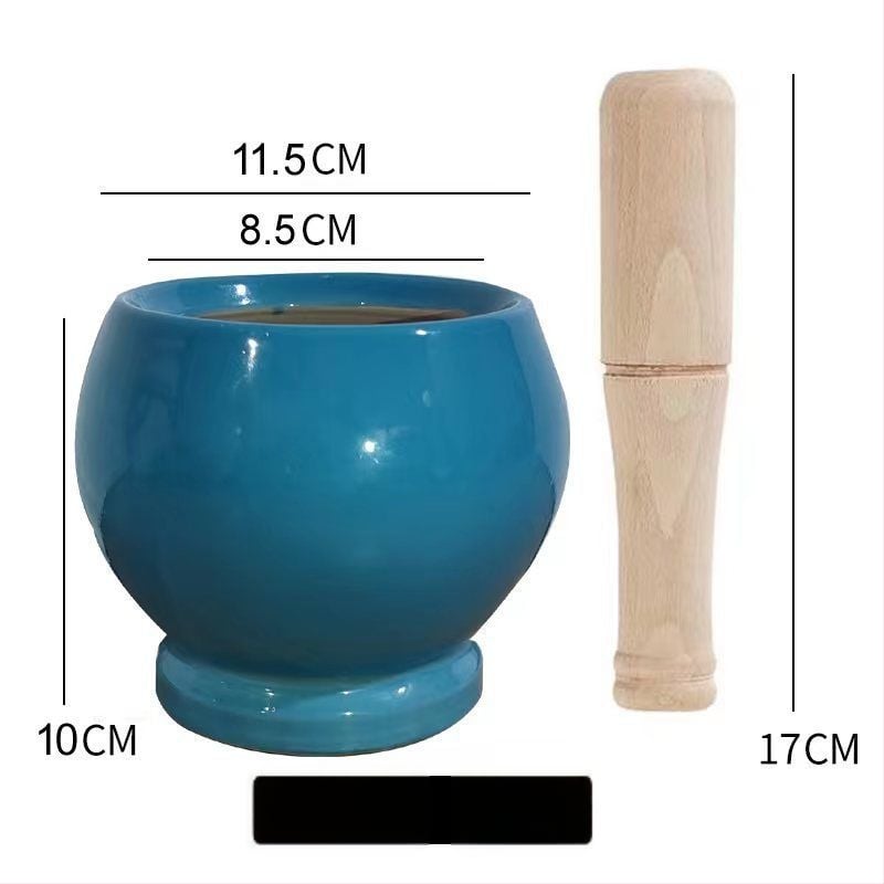 Κεραμικός μύλος για σκόρδο και γουδοχέρι – παραδοσιακό οικιακό σκεύος για πάστα σκόρδου, χειροκίνητο