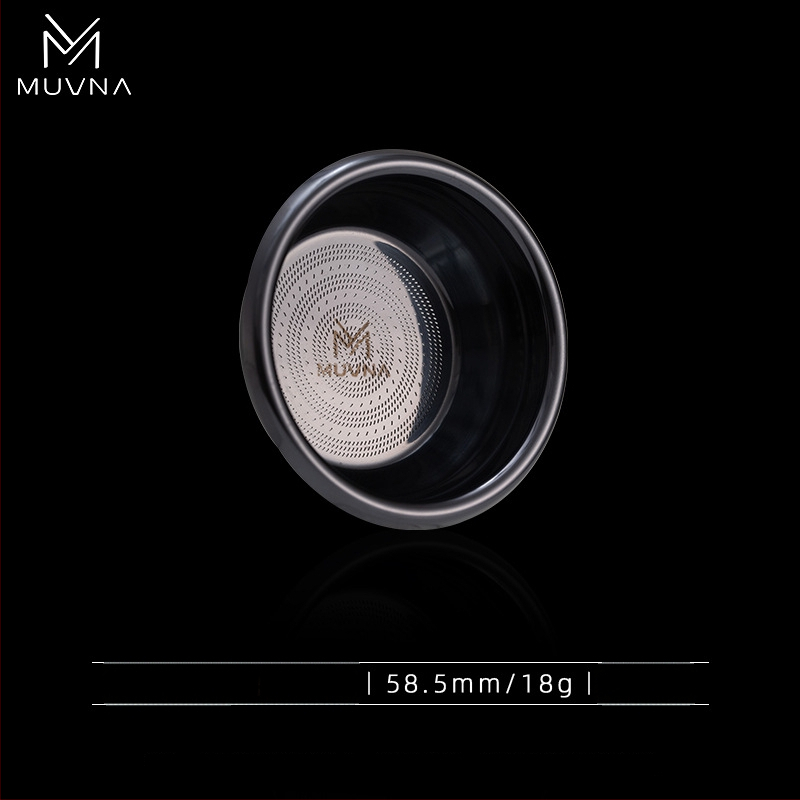 Δοχείο δοσομέτρησης για μηχανή εσπρέσο, σειρά Liquid Magic της MUVNA MUWENA, 304 ανοξείδωτος χάλυβας, 18/20/22 g