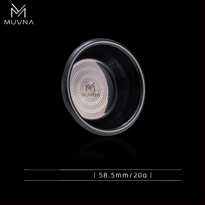 Δοχείο δοσομέτρησης για μηχανή εσπρέσο, σειρά Liquid Magic της MUVNA MUWENA, 304 ανοξείδωτος χάλυβας, 18/20/22 g