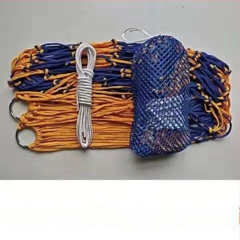 Kültéri függőágy - egyszemélyes, nylon kötél hálós felület, felborulás elleni dizájn