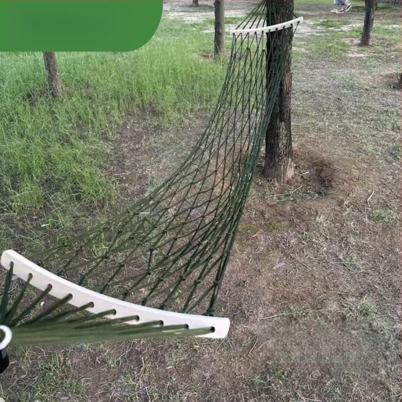 Kültéri függőágy - egyszemélyes, nylon kötél hálós felület, felborulás elleni dizájn