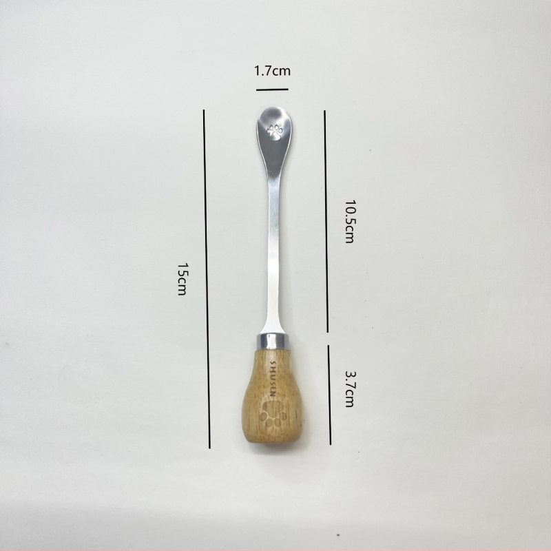 Разбърквач за яйца, разделител за белтъци и преса за пюре - 8-частен комплект кухненски прибори от неръждаема стомана с дръжки от гумирано дърво