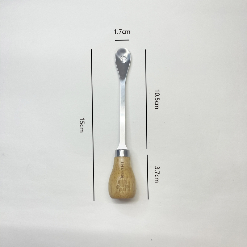 Разбърквач за яйца, разделител за белтъци и преса за пюре - 8-частен комплект кухненски прибори от неръждаема стомана с дръжки от гумирано дърво