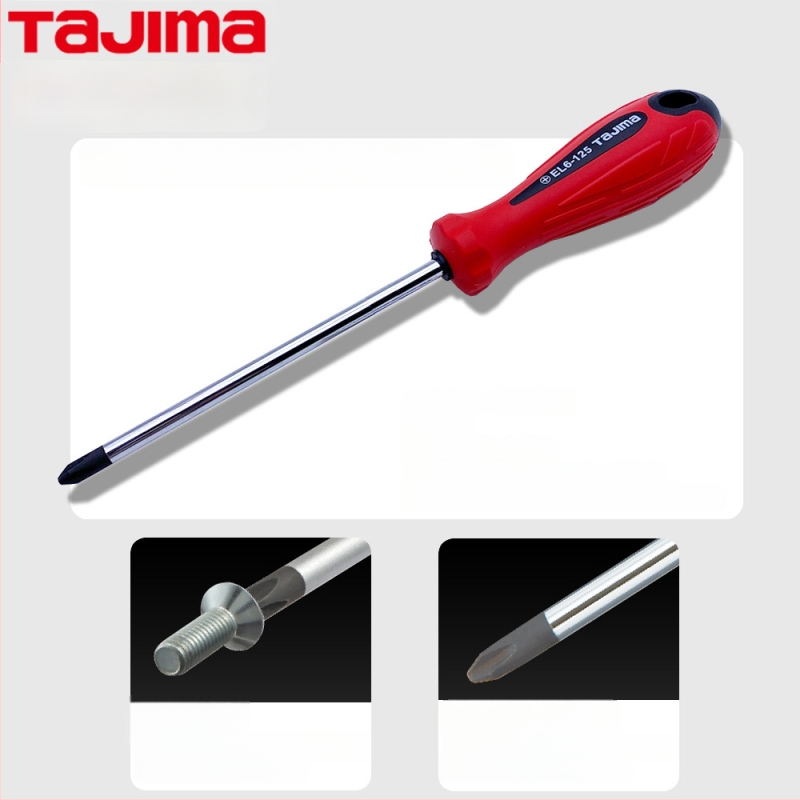 TAJIMA EL serija magnetni Phillips odvijač s mekanom gumiranom drškom, Cr-V čelik, 3 mm vrh