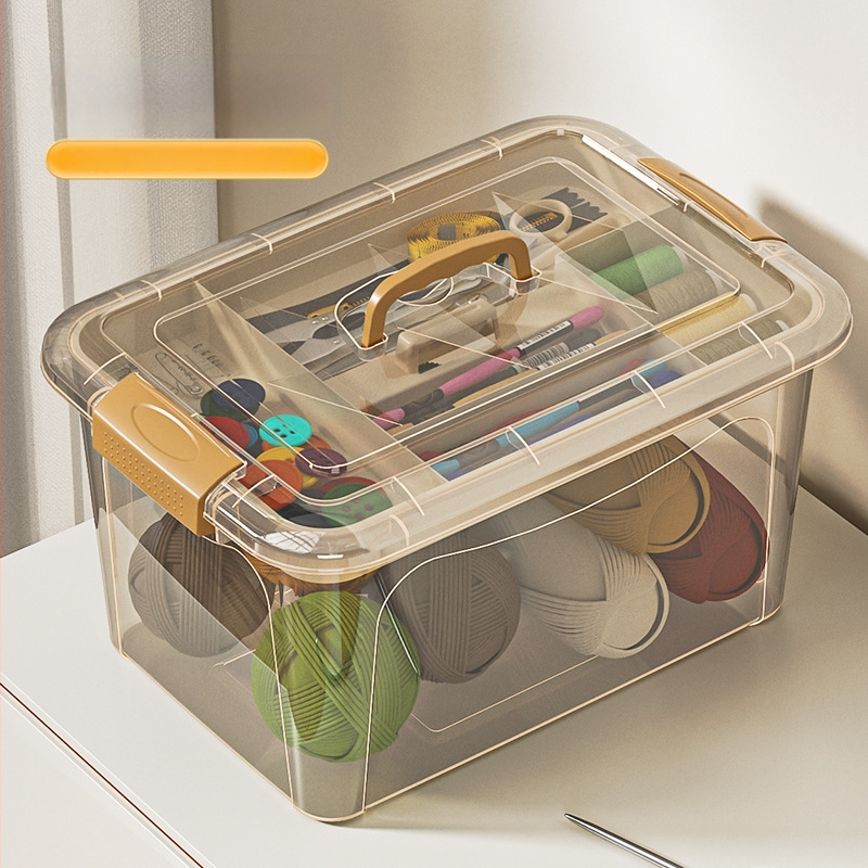 Varrótű és cérna tároló doboz, hordozható zseb-stílusú, átlátszó műanyag, 20 darabos készlet