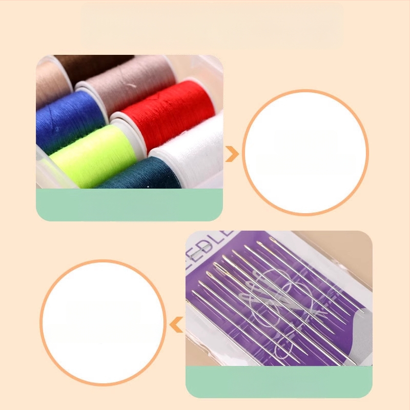 Hordozható tű- és cérnás doboz készlet – Többfunkciós varrókészlet, tárolóorganizer