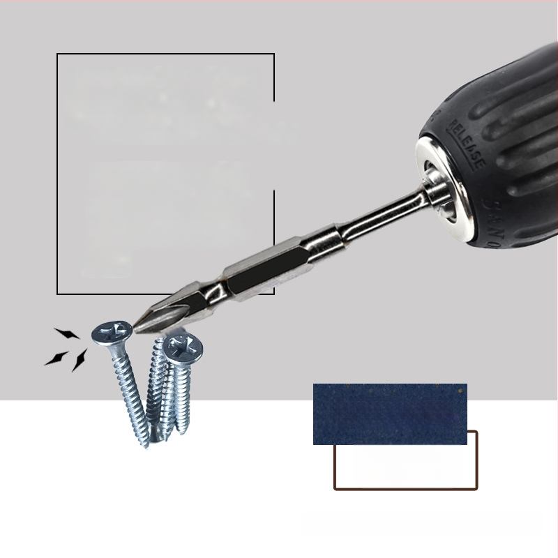 Snažan magnetski nastavak za odvijač s krstnom glavom Ph2, D1 čelik; nunchaku stil nastavak s dvostrukim krajem; magnetski prsten; 65 mm i 110 mm duljine
