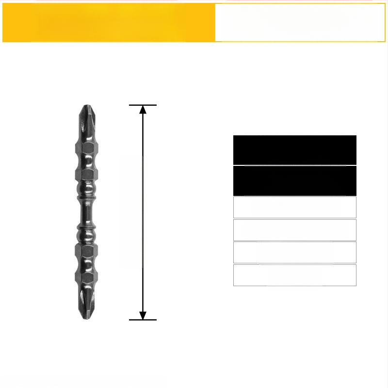 Snažan magnetski nastavak za odvijač s krstnom glavom Ph2, D1 čelik; nunchaku stil nastavak s dvostrukim krajem; magnetski prsten; 65 mm i 110 mm duljine