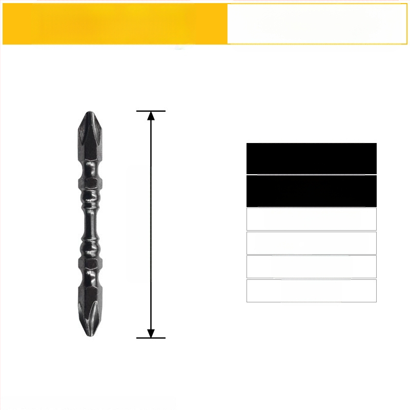 Snažan magnetski nastavak za odvijač s krstnom glavom Ph2, D1 čelik; nunchaku stil nastavak s dvostrukim krajem; magnetski prsten; 65 mm i 110 mm duljine