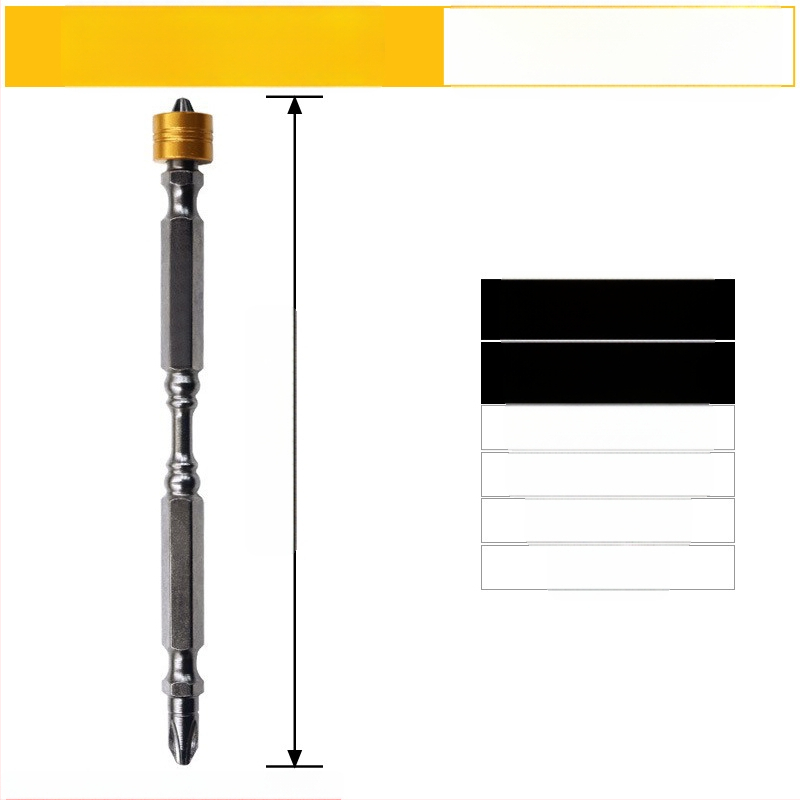 Snažan magnetski nastavak za odvijač s krstnom glavom Ph2, D1 čelik; nunchaku stil nastavak s dvostrukim krajem; magnetski prsten; 65 mm i 110 mm duljine