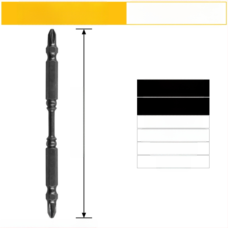 Snažan magnetski nastavak za odvijač s krstnom glavom Ph2, D1 čelik; nunchaku stil nastavak s dvostrukim krajem; magnetski prsten; 65 mm i 110 mm duljine