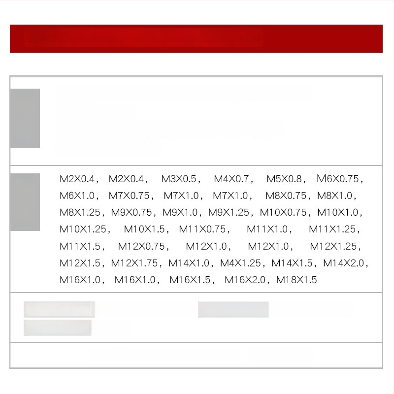 Set od 110 komada metrijskog navoja s ručnim navojačem i držačem navoja