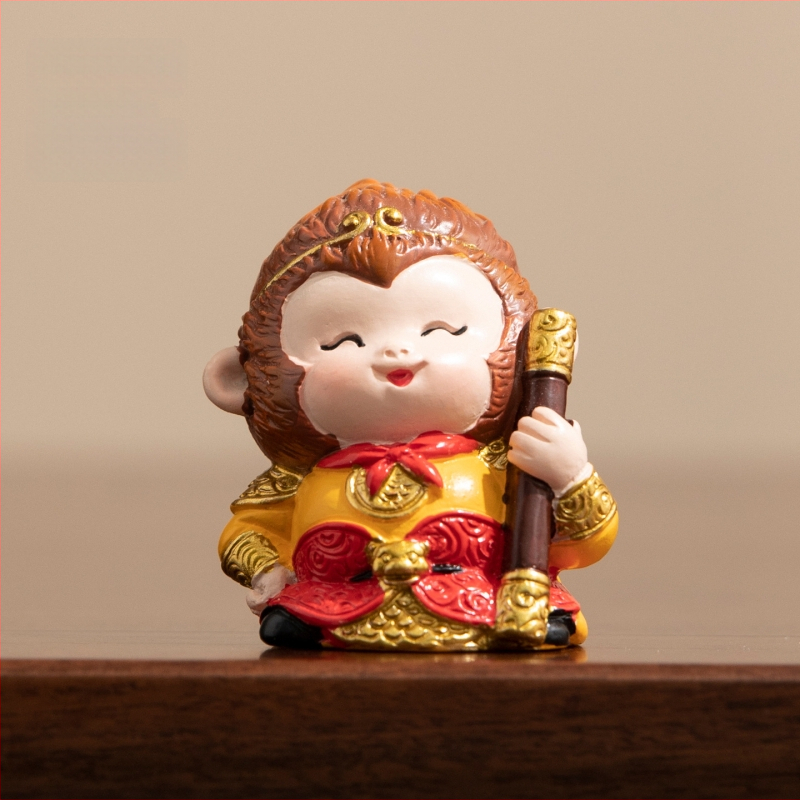 Q-stil Sun Wukong stolna dekoracija za čaj-stol, tea pet, mikro pejzaž