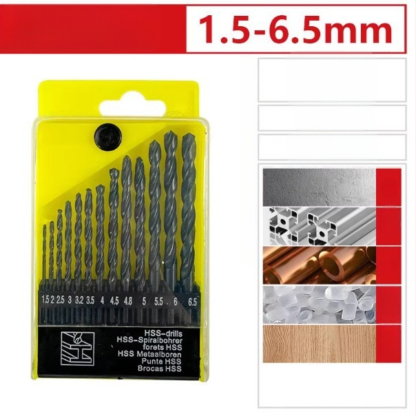 HSS svrdlo s vijčanim završetkom 4241, crni oksidni premaz, za bušenje željeza, plastike, drveta, bakra i aluminija